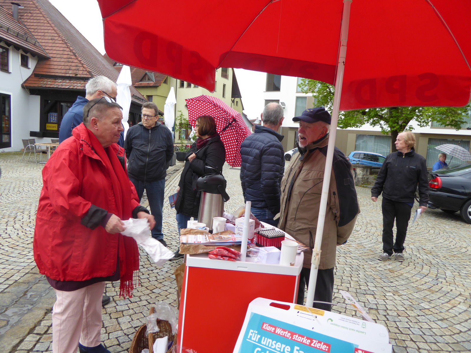 Der Infostand am Kelternplatz am 4. Mai 2019.